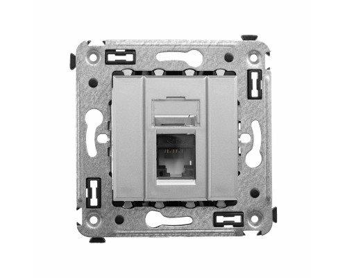 Компьютерная розетка RJ-45 в стену, кат.6 одинарная,Avanti, Закаленная сталь 4404293 | Компьютерная розетка RJ-45 в стену, кат.6 одинарная,Avanti, Закаленная сталь