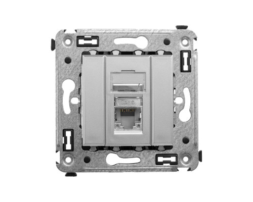 Компьютерная розетка RJ-45 в стену, кат.6 одинарная экранированная,Avanti,Закаленная сталь 4404393 | Компьютерная розетка RJ-45 в стену, кат.6 одинарная экранированная,Avanti,Закаленная сталь