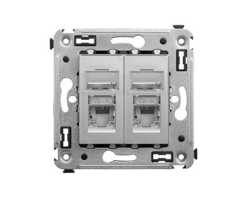 Компьютерная розетка RJ-45 в стену, кат.6 двойная экранированнаяAvanti, Закаленная сталь 4404394 | Компьютерная розетка RJ-45 в стену, кат.6 двойная экранированнаяAvanti, Закаленная сталь