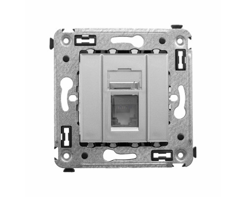 Компьютерная розетка RJ-45 в стену, категория 5e одинарная,Avanti,Закаленная сталь 4404463 | Компьютерная розетка RJ-45 в стену, кат.5e одинарная,Avanti,Закаленная сталь