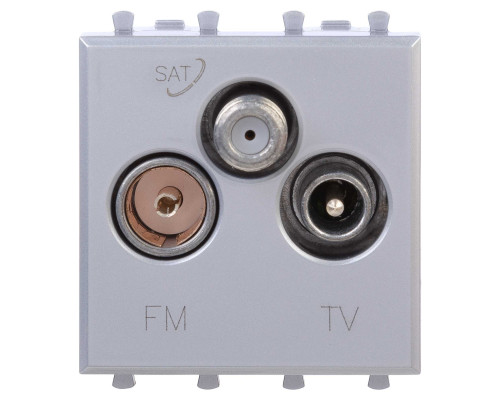 Розетка TV-FM-SAT модульная, Avanti, Закаленная сталь, 2 модуля 4404532 | Розетка TV-FM-SAT модульная, Avanti, Закаленная сталь, 2 модуля