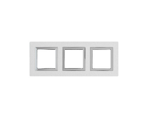Рамка из алюминия, Avanti, серая, 3 поста (6 мод.) 4404836 | Рамка из алюминия, Avanti, серая, 3 поста (6 мод.)