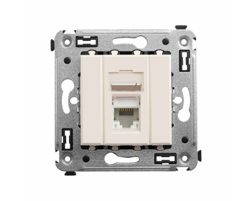 Компьютерная розетка RJ-45 в стену, кат.6 одинарная,Avanti, Ванильная дымка 4405293 | Компьютерная розетка RJ-45 в стену, кат.6 одинарная,Avanti, Ванильная дымка