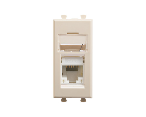 Компьютерная розетка RJ-45 модульная, кат.6А, Avanti, Ванильная дымка, 1 модуль 4405371 | Компьютерная розетка RJ-45 модульная, кат.6А, Avanti, Ванильная дымка, 1 модуль