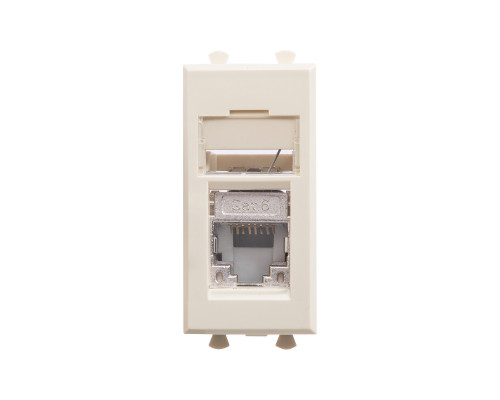 Компьютерная розетка RJ-45 модульная, кат.6 экранированная, Avanti,Ванильная дымка, 1 модуль 4405391 | Компьютерная розетка RJ-45 модульная, кат.6 экранированная, Avanti,Ванильная дымка, 1 модуль