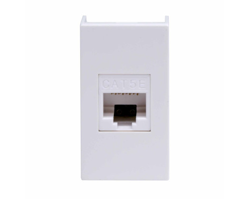 Комп.роз. RJ45 категория 5e, 8P8C, Viva, белая, 1мод 45038 | Комп.роз. RJ45 кат.5e, 8P8C, Viva, белая, 1мод