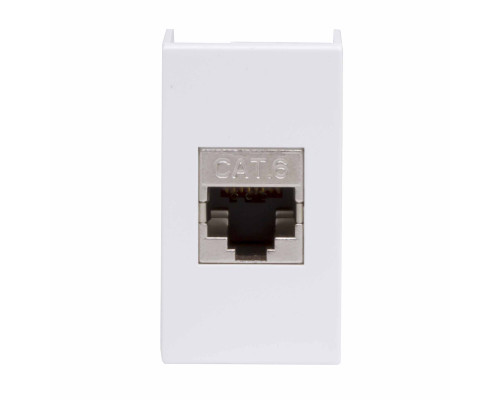 Компьютерная розетка RJ45 кат.6 экран., 8P8C, Viva, белая, 1мод 45068 | Ком.роз. RJ45 кат.6 экран., 8P8C, Viva, белая, 1мод
