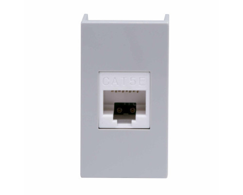 Розетка RJ-45 кат.5E,Viva,1 мод.,сер 45138 | Розетка RJ-45 кат.5E,Viva,1 мод.,сер