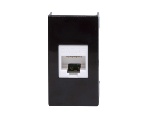 Розетка RJ-45 кат.5E,Viva,1 мод.,черн 45238 | Розетка RJ-45 кат.5E,Viva,1 мод.,черн