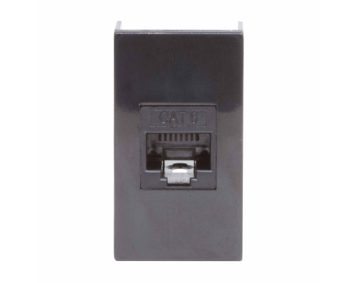 Розетка RJ-45 кат.6,Viva,1 мод.,черн 45258 | Розетка RJ-45 кат.6,Viva,1 мод.,черн