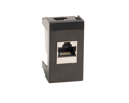 Розетка RJ-45 кат.6,экр,Viva,1 мод.,черн 45268 | Розетка RJ-45 кат.6,экр,Viva,1 мод.,черн