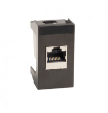 Розетка RJ-45 кат.6A,Viva,1 мод.,черн