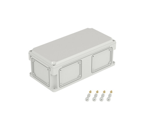 Корпус RAM box без МП 400х200х146 мм, с фланцами, непрозрачная крышка высотой 21 мм, IP67 542210 | Корпус RAM box без МП 400х200х146 мм, с фланцами, непрозрачная крышка высотой 21 мм, IP67