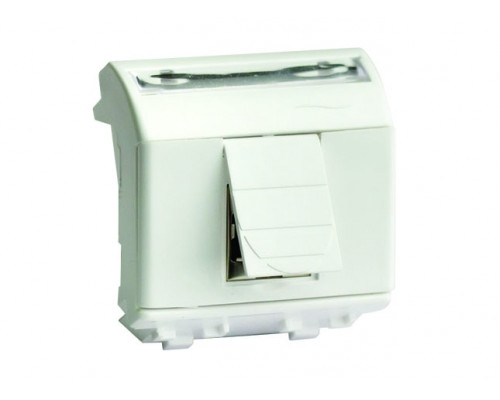 Компьютерная розетка RJ45 категория 5e, Brava, слон.кость, 2мод 75655S | Ком.роз. RJ45 кат.5e, Brava, слон.кость, 2мод