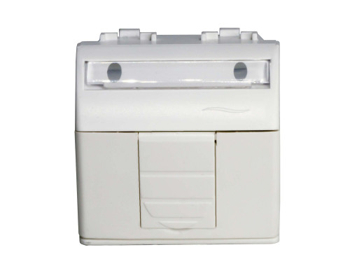 Компьютерная розетка RJ45 категория 5e, Brava, белая, 2мод 76655B | Ком.роз. RJ45 кат.5e, Brava, белая, 2мод
