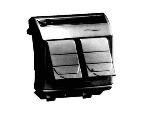 Компьютерная розетка двойная RJ45 кат.6, 8P8C, Brava, черная, 2мод 77452N | Компьютерная розетка двойная RJ45 кат.6, 8P8C, Brava, черная, 2мод