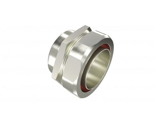 EX6015-50 | Взрывозащищенная Ex e муфта металлорукав-коробка. 50 мм. M50 х1,5Никелированная латунь. IP66/67