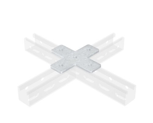 Пластина соединительная Х-обр., INOX 304 IBMD1041C | Пластина соединительная Х-обр., INOX 304