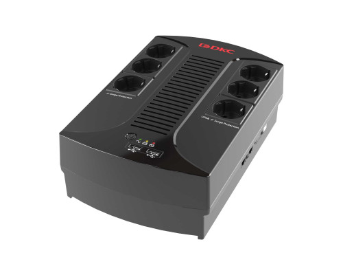 Линейно-интерактивный ИБП ДКС серии Info PDU, 800 ВА/480 Вт, 1/1, 6xSchuko, USB для зарядки (2), USB + RJ11, 1x8Aч INFOPDU800 | Линейно-интерактивный ИБП ДКС серии Info PDU, 800 ВА/480 Вт, 1/1, 6xSchuko, USB для зарядки (2), USB + RJ11, 1x8Aч