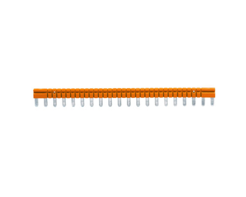 20-ти полюсная шинная перемычка для колодки с винт. клеммами IRK, 36A, 250V, оранжевый цвет IRK-AB-04 | 20-ти полюсная шинная перемычка для колодки с винт. клеммами IRK, 36A, 250V, оранжевый цвет