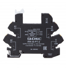 Колодка ультратонкая для реле серии RIS, вх. напр. 6-24V DC, push-in клеммы