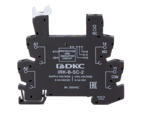 Колодка ультратонкая для реле серии RIS, вх. напр. 6-24V DC, винт. клеммы IRK-B-SC-1 | Колодка ультратонкая для реле серии RIS, вх. напр. 6-24V DC, винт. клеммы