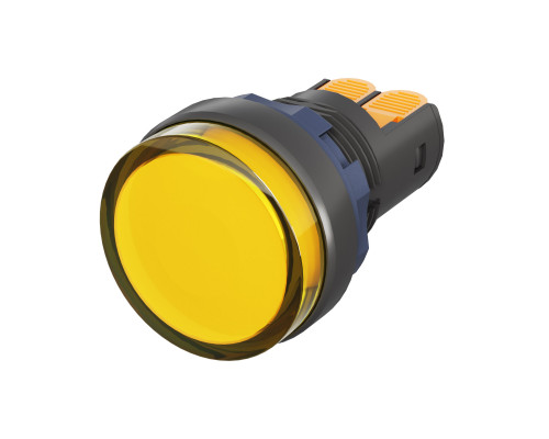 Сигнальный индикатор со встроенным диодом 24В, желтый, зажим Plug-In M22L-F24YPP | Сигнальный индикатор со встроенным диодом 24В, желтый, зажим Plug-In