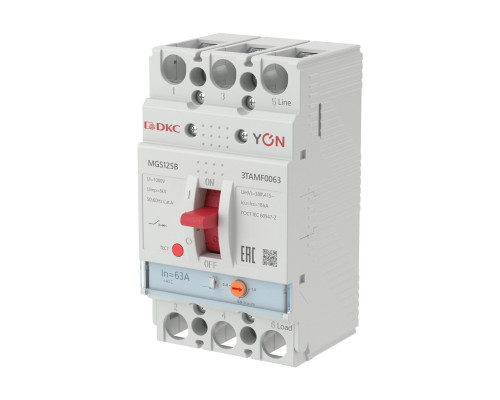 Авт. выкл. YON MGS125 3P 50,4-63A 18kA MGS125B-3TAMF0063 | Авт. выкл. YON MGS125 3P 50,4-63A 18kA