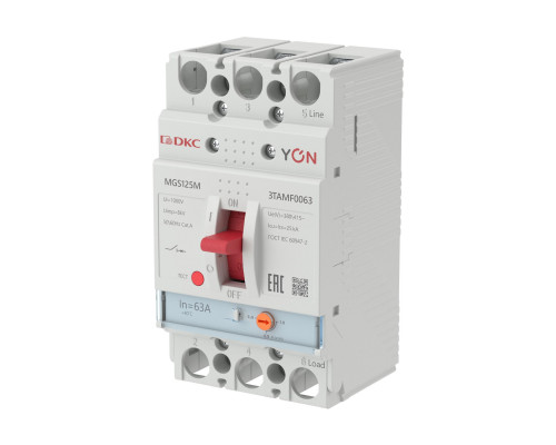 Авт. выкл. YON MGS125 3P 50,4-63A 25kA MGS125M-3TAMF0063 | Авт. выкл. YON MGS125 3P 50,4-63A 25kA