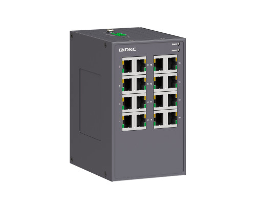 Промышленный неуправляемый коммутатор, 16×10/100Base-T(X) портов RJ45,12-48В DC/18-30В AC, с резервированием N1000-16T-P2 | Промышленный неуправляемый коммутатор, 16×10/100Base-T(X) портов RJ45,12-48В DC/18-30В AC, с резервированием