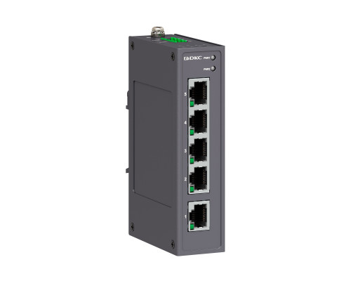 Промышленный неуправляемый коммутатор, 5×10/100Base-T(X) портов RJ45,12-48В DC/18-30В AC, с резервированием N1000-5T-P2 | Промышленный неуправляемый коммутатор, 5×10/100Base-T(X) портов RJ45,12-48В DC/18-30В AC, с резервированием