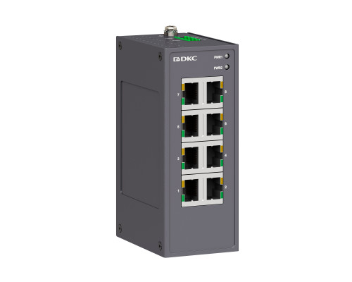 Промышленный неуправляемый коммутатор, 8×10/100Base-T(X) портов RJ45,12-48В DC/18-30В AC, с резервированием N1000-8T-P2 | Промышленный неуправляемый коммутатор, 8×10/100Base-T(X) портов RJ45,12-48В DC/18-30В AC, с резервированием