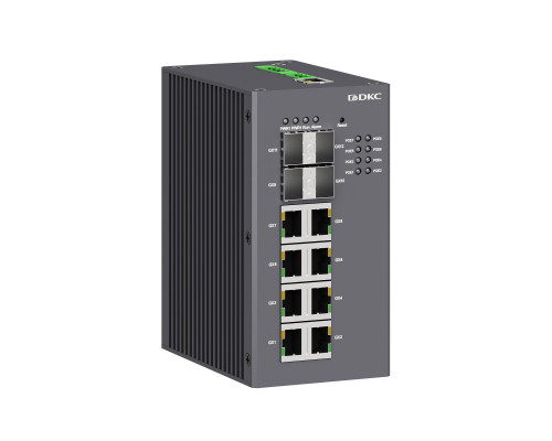 N2000-4GX8GP-P4 | Промышленный управляемый коммутатор, с поддержкой PoE, 4×100Base-X,1000Base-X, 10/100/1000Base-T(X) SFP слота: 8×10/100/1000Base-T(X) RJ45PoE портов, 48В DC (18-57В DC), с резервированием