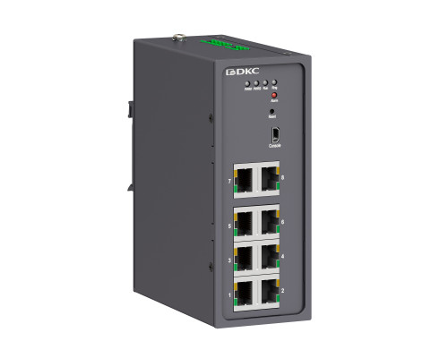 Промышленный управляемый коммутатор, 8×10/100Base-T(X) портов RJ45,консольный порт Mini USB, 24-48В DC (18-72В DC), с резервированием N2000-8T-P1 | Промышленный управляемый коммутатор, 8×10/100Base-T(X) портов RJ45,консольный порт Mini USB, 24-48В DC (18-72В DC), с резервированием