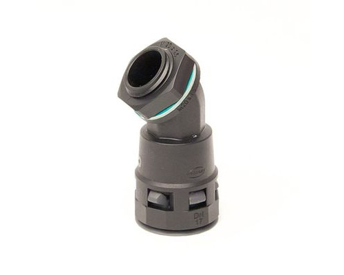 Монтажный комплект муфта 45 грд. труба-коробка DN 29 мм, М32х1,5, полиамид, цвет черный PACL29M32N | Монтажный комплект муфта 45 грд. труба-коробка DN 29 мм, М32х1,5, полиамид, цвет черный