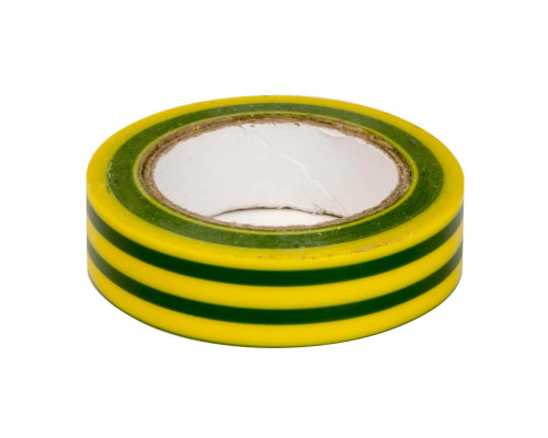 Лента изоляционная ПВХ 19x0,15 20м в рулоне желто-зелёная PVC192015YGN | Лента изоляционная ПВХ 19x0,15 20м в рулоне желто-зелёная