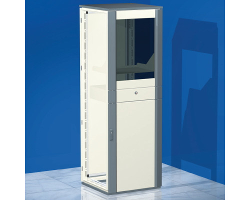 Сборный напольный шкаф CQEC для установки ПК, 2000 x 600 x 800 мм R5CQEC2068 | Сборный напольный шкаф CQEC для установки ПК, 2000 x 600 x 800 мм