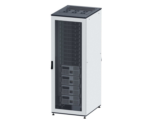Собранный напольный 19 IT-CQE, 42U 600х1000 двери стекло/сплошная, RAL7011/7035 R5DC4261GS | Собранный напольный 19 IT-CQE, 42U 600х1000 двери стекло/сплошная, RAL7011/7035