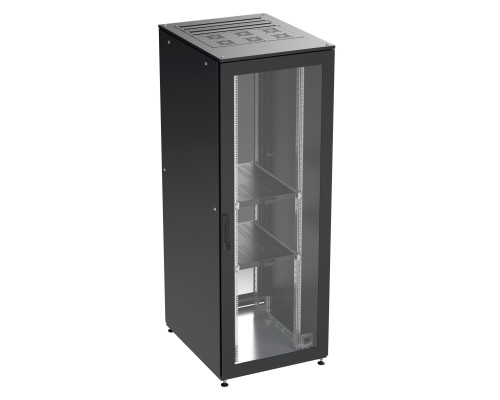 Собранный напольный 19 IT-CQE, 42U 600х800 двери стекло/сплошная, RAL 9005 R5DC4268GSB | Собранный напольный 19 IT-CQE, 42U 600х800 двери стекло/сплошная, RAL 9005