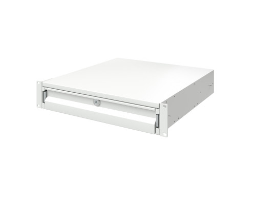 Ящик 2U выдвижной с ключом, глубина 300мм, для 19 IT-корпусов, RAL7035 R5ITCPD2HE | Ящик 2U выдвижной с ключом, глубина 300мм, для 19 IT-корпусов, RAL7035