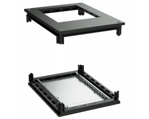 Крыша с фланцем и основание для напольных 19 IT-корпусов ДКС серии CQE 600 x 800, RAL9005 R5KTB68FITB | Крыша с фланцем и основание для напольных 19 IT-корпусов ДКС серии CQE 600 x 800, RAL9005