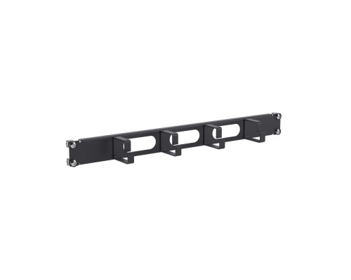 Кабельный органайзер 4 кольца с отверстиями, 1U для 19 IT-корпусов, RAL9005 R5PCF191HEB | Кабельный органайзер 4 кольца с отверстиями, 1U для 19 IT-корпусов, RAL9005