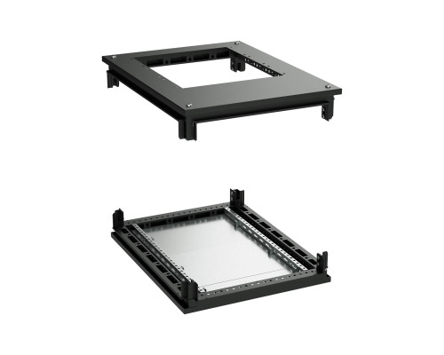 Крыша с фланцем и основание для 19 IT-CQE 600x800, RAL9005 R5RKTB68FITB | Крыша с фланцем и основание для 19 IT-CQE 600x800, RAL9005