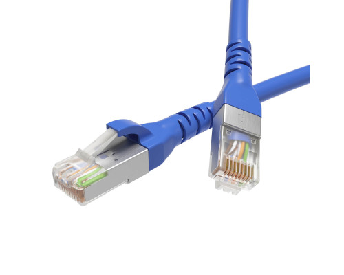 Патч-корд экранированный CAT5E F/UTP 4х2, LSZH, синий, 0.5м RN5EFU4505BL | Патч-корд экранированный CAT5E F/UTP 4х2, LSZH, синий, 0.5м