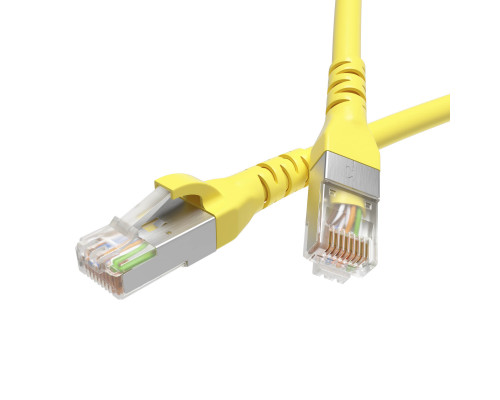 Патч-корд экранированный CAT5E F/UTP 4х2, LSZH, желтый, 0.5м RN5EFU4505YL | Патч-корд экранированный CAT5E F/UTP 4х2, LSZH, желтый, 0.5м