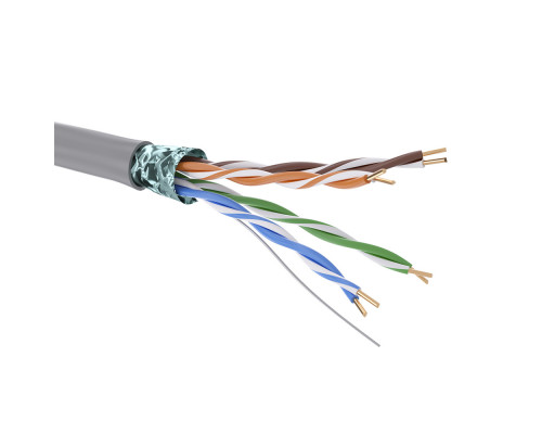 Кабель CAT 5e, F/UTP, нг(А)-HF, бухта 305м, серый RN5EFUA01GY | Кабель CAT 5e, F/UTP, нг(А)-HF, бухта 305м, серый