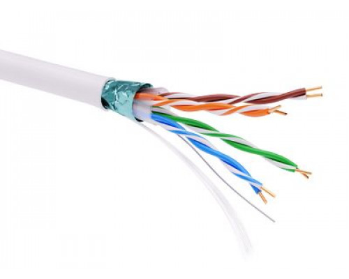 Информационный кабель экранированный F/UTP 4х2 CAT5E, PVC, белый RN5EFUPV3WH | Информационный кабель экранированный F/UTP 4х2 CAT5E, PVC, белый