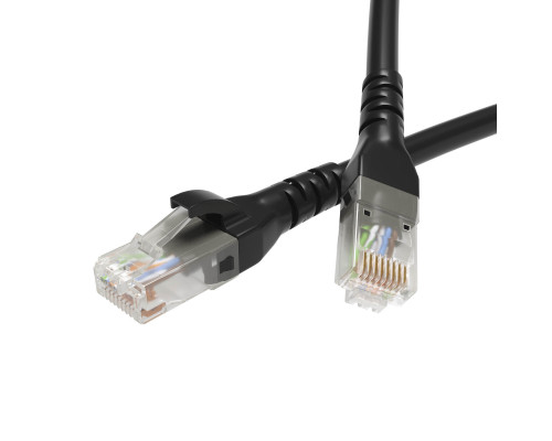 Патч-корд неэкранированный CAT5E U/UTP 4х2, LSZH, черный, 5.0м RN5EUU4550BK | Патч-корд неэкранированный CAT5E U/UTP 4х2, LSZH, черный, 5.0м
