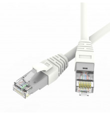 Патч-корд экранированный SLIM CAT6A S/FTP 4х2, 28 AWG, LSZH, белый, 0,3м