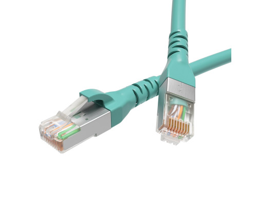Патч-корд экранированный CAT6A S/FTP 4х2, LSZH, бирюзовый, 2.0 м RN6ASF4520AQ | Патч-корд экранированный CAT6A S/FTP 4х2, LSZH, бирюзовый, 2.0 м